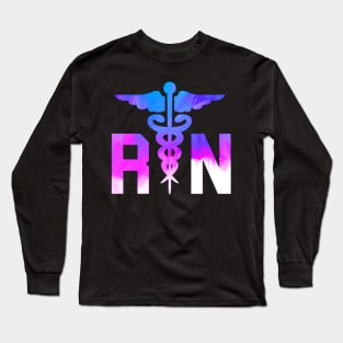 RN Nurse Women's T-Shirt Colorful Graphic Medical Nursing Health Long Sleeve T-Shirt